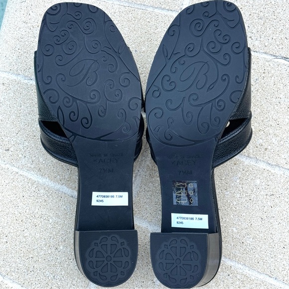 BRIGHTON KACEY Black Leathher Sandals Sz 7.5 NWT - Picture 10 of 12